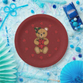 Assiette en papier cadeau de Teddy (Fête)