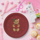 Assiette en papier cadeau de Teddy (Fête)