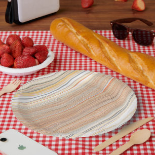 Assiette en papier carré artistique pour table cré