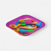 Assiette en papier carrée de 7" (Angulaire)