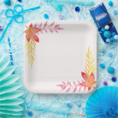 Assiette en papier carrée de 9" (Fête)