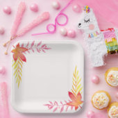 Assiette en papier carrée de 9" (Fête)