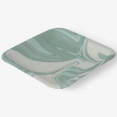 Assiette en papier carrée fantaisiste pour Baby Sh (Angulaire)