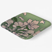 Assiette en papier Cascade Fleur Rose (Angulaire)