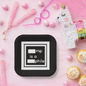 Assiette en papier caviardée (Fête)