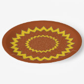 Assiette en papier - Cercles concentriques en zig- (Angle)