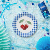 Assiette en papier Cerises Rétro (Fête)