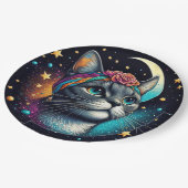 Assiette en papier chat ! (Angle)