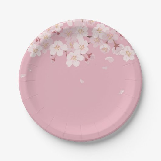 ASSIETTE EN PAPIER: CHERRY BLOSSOM PETATS (Devant)