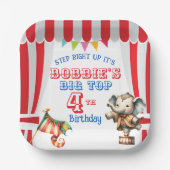 Assiette en papier cirque Big Top (Recto)