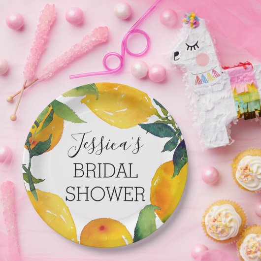 Assiette en papier Citron Citrus (Fête)