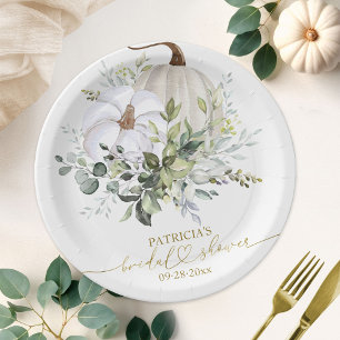 Assiette en papier Citrouille Verte Fête de Mariag