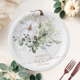 Assiette en papier Citrouille Verte Fête de Mariag