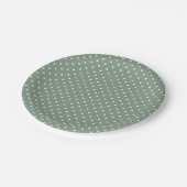 Assiette en papier confettis Olive Sage (Angle)