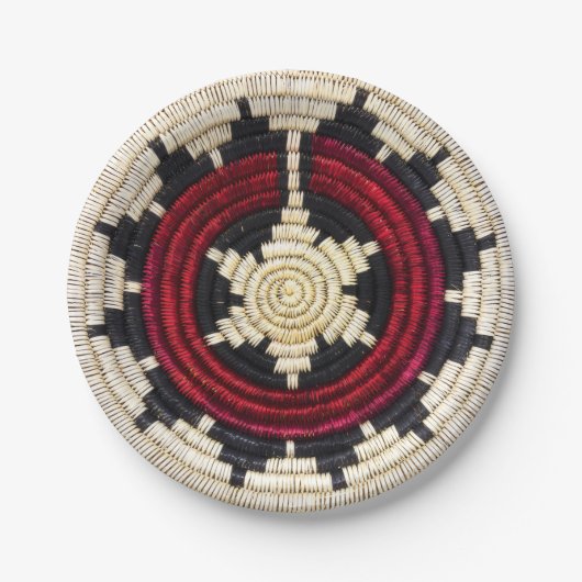 Assiette en papier corbeille navajo (Devant)