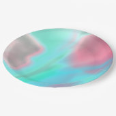 Assiette en papier Couleurs Douces (Angle)