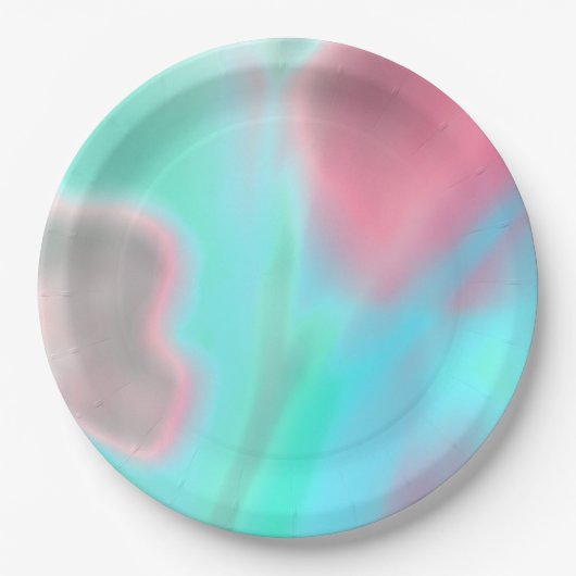 Assiette en papier Couleurs Douces (Devant)
