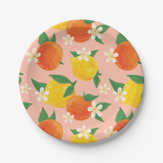 Assiette en papier d'agrumes doux (Devant)