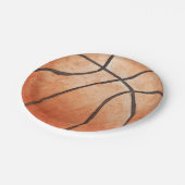 Assiette en papier de basketball (Angle)
