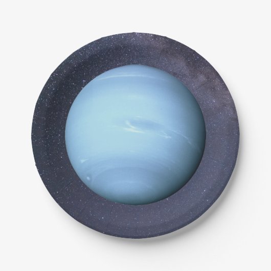 Assiette en papier de la planète Neptune (Devant)