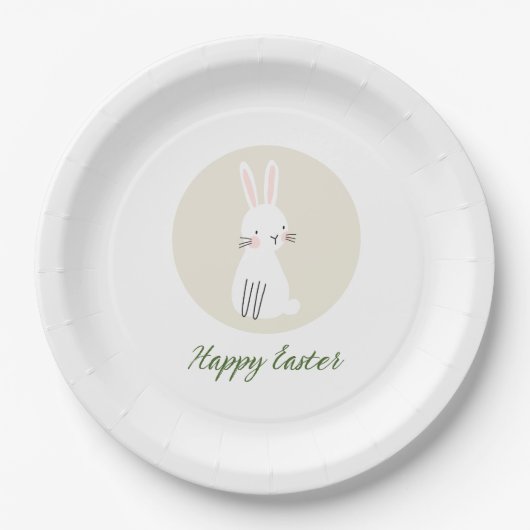 Assiette en papier de Pâques avec un design de lap (Devant)