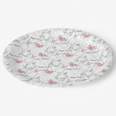 Assiette en papier de Pâques Bunny & Chick (Angle)