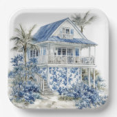 Assiette en papier de style chinoiserie (Recto)