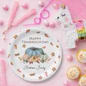 Assiette en papier de Thanksgiving (Fête)