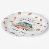 Assiette en papier de Thanksgiving (Angle)