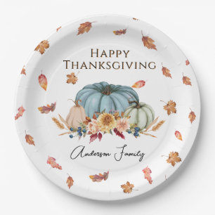 Assiette en papier de Thanksgiving