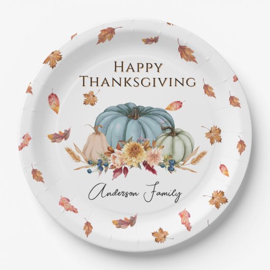 Assiette en papier de Thanksgiving (Devant)
