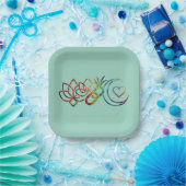 Assiette en papier décorée (Fête)
