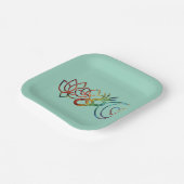 Assiette en papier décorée (Angulaire)