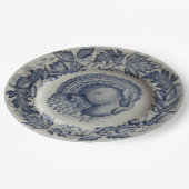Assiette en papier dinde bleue (Angle)