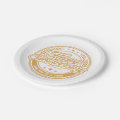 Assiette en papier doré Loosid Soberversary (Angle)
