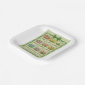 Assiette en papier du fruit vert de l'Esprit (Angulaire)