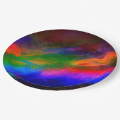 Assiette en papier Éclat de Couleurs (Angle)