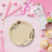Assiette en papier élégante florale boho pour tout (Fête)