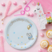 Assiette en papier Éléphant Bleu (Fête)