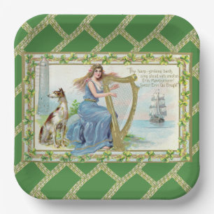 Assiette en papier Erin Mavourneen Irlandaise