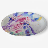 Assiette en papier fête d'anniversaire aquarelle g (Angle)