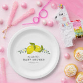 Assiette en papier Fête de Bébé Fleur de Citron (Fête)