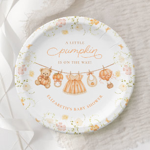 Assiette en papier Fête de Bébé Petites Fleurs Sau