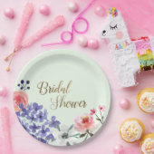 Assiette en papier Fête de jardin Floral Shower de (Fête)