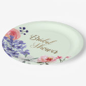 Assiette en papier Fête de jardin Floral Shower de (Angle)