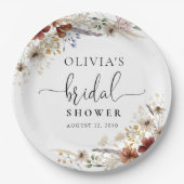 Assiette en papier Fête de mariage Tiny Wildflower (Devant)