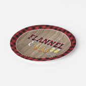 Assiette en papier Flannel et Fizz - Rouge - Bois (Angle)