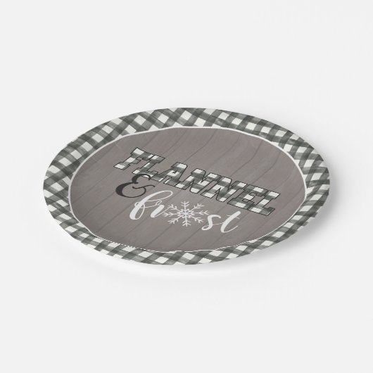 Assiette en papier Flannel et Frost - Blanche - Bo (Angle)