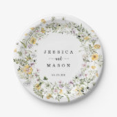 Assiette en papier Fleur de champ rustique (Devant)