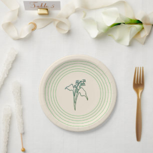 Assiette en papier fleur de muguet